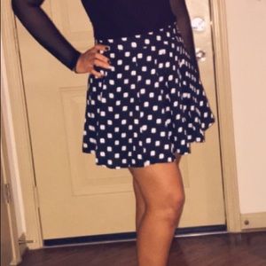 Polka dot swing skirt
